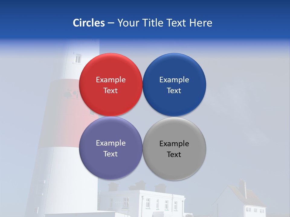 A Red And White Lighthouse With A Blue Sky In The Background PowerPoint Template