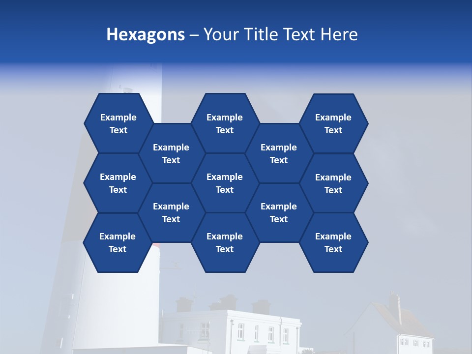 A Red And White Lighthouse With A Blue Sky In The Background PowerPoint Template