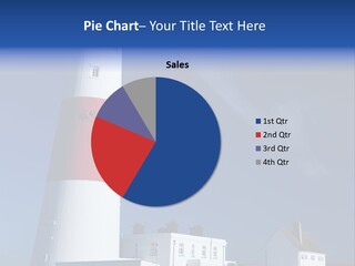 A Red And White Lighthouse With A Blue Sky In The Background PowerPoint Template