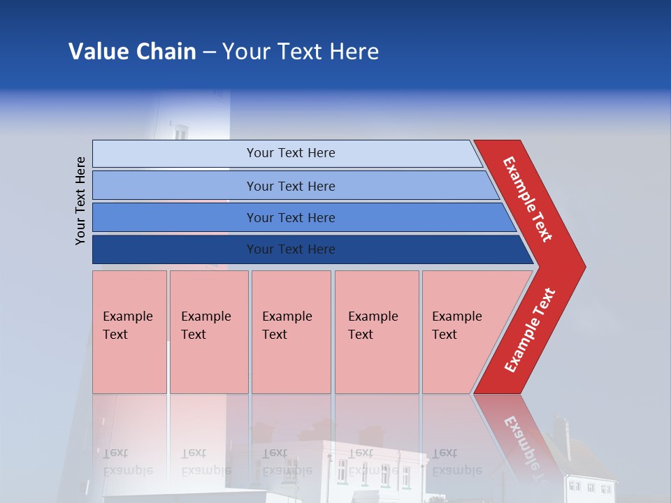 A Red And White Lighthouse With A Blue Sky In The Background PowerPoint Template