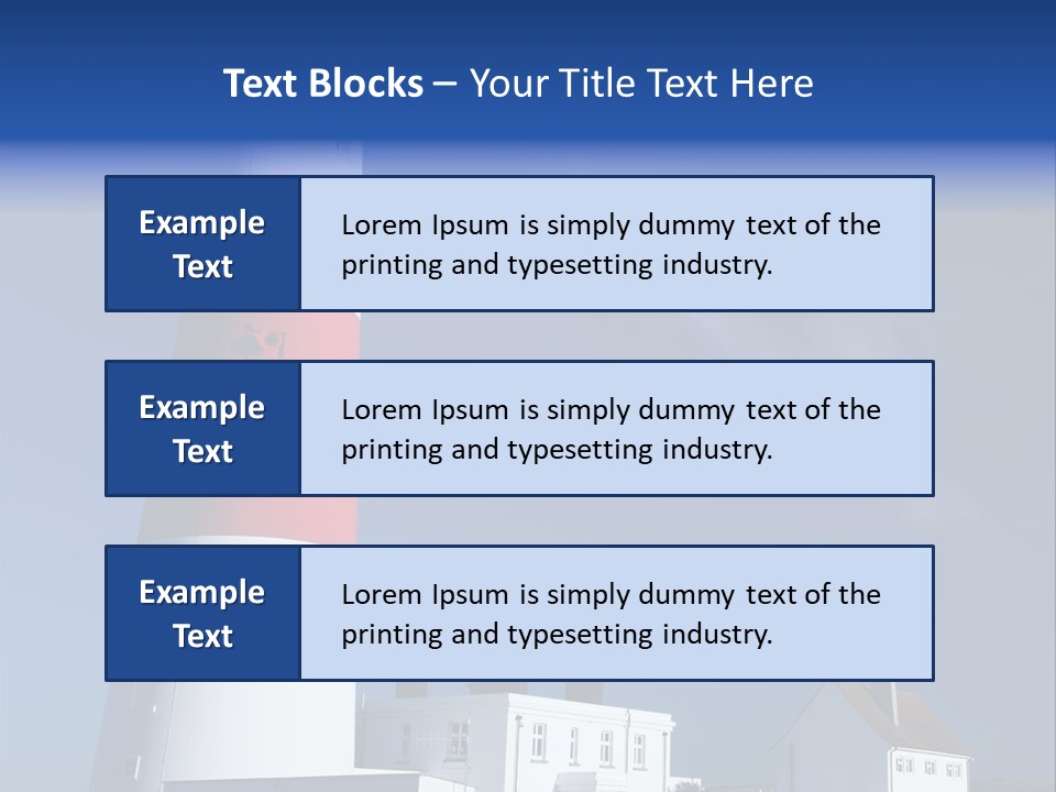 A Red And White Lighthouse With A Blue Sky In The Background PowerPoint Template