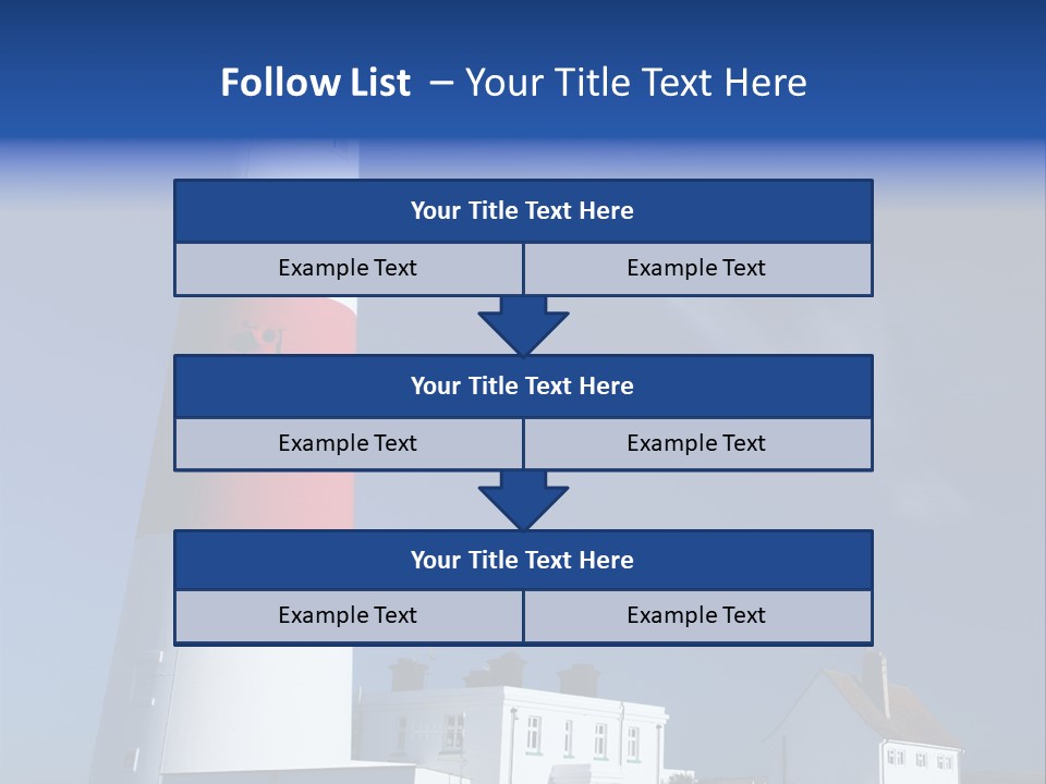 A Red And White Lighthouse With A Blue Sky In The Background PowerPoint Template