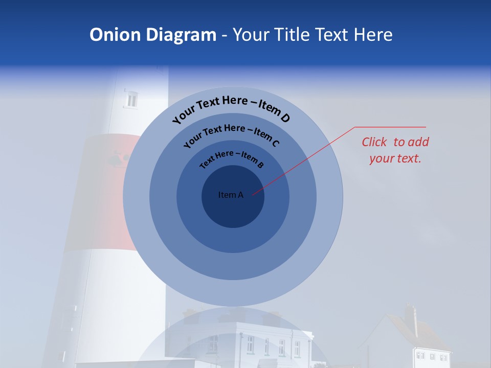 A Red And White Lighthouse With A Blue Sky In The Background PowerPoint Template