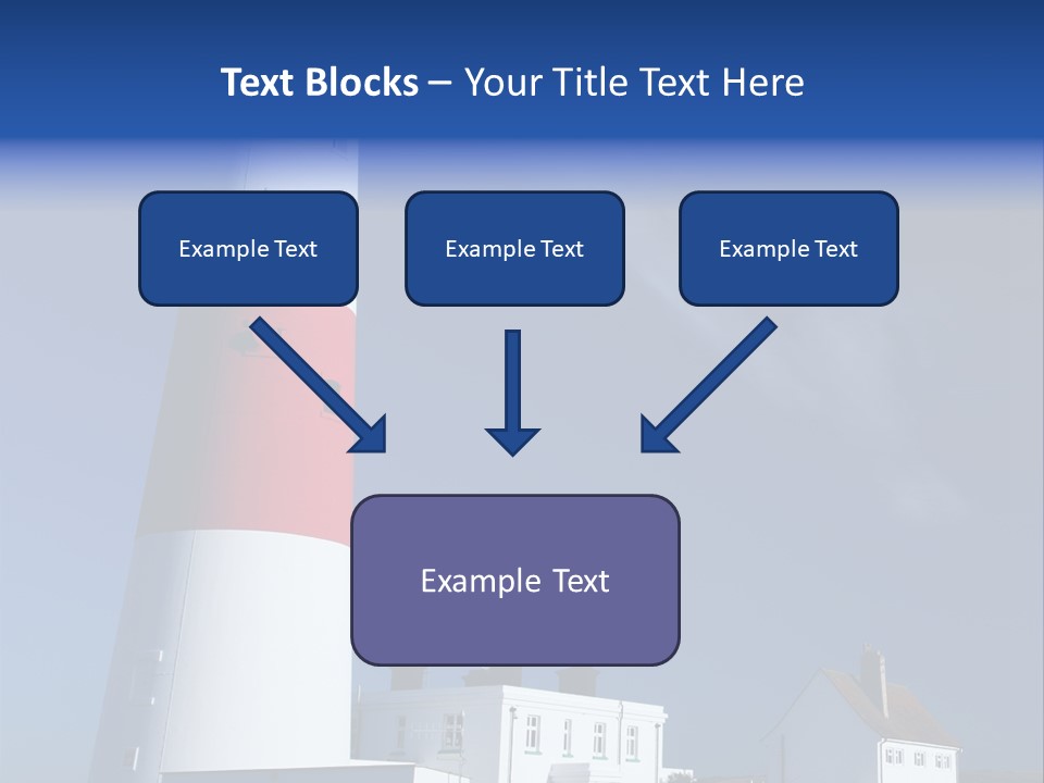 A Red And White Lighthouse With A Blue Sky In The Background PowerPoint Template