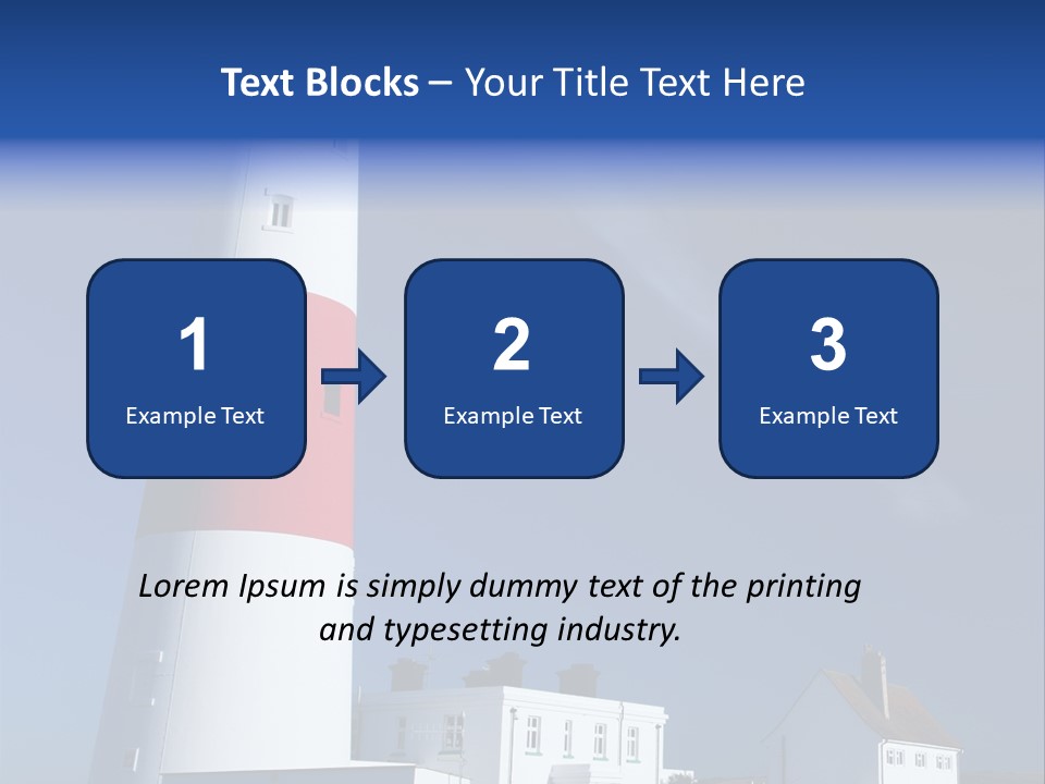 A Red And White Lighthouse With A Blue Sky In The Background PowerPoint Template