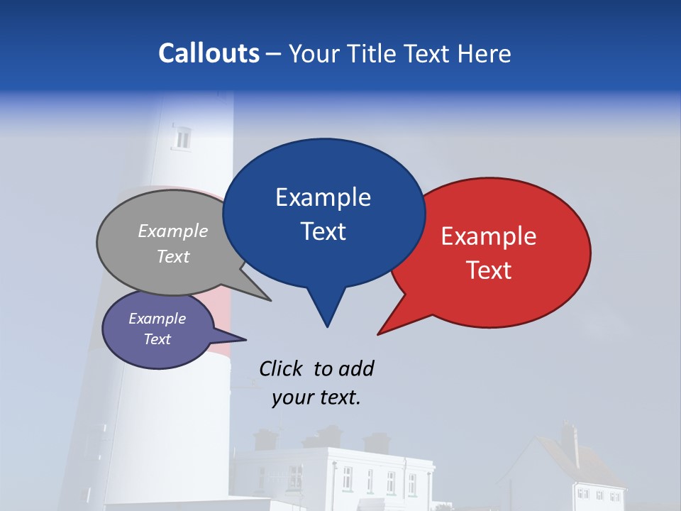 A Red And White Lighthouse With A Blue Sky In The Background PowerPoint Template