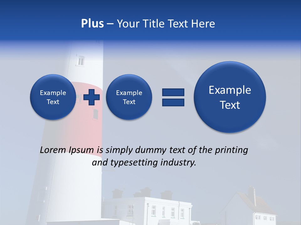 A Red And White Lighthouse With A Blue Sky In The Background PowerPoint Template