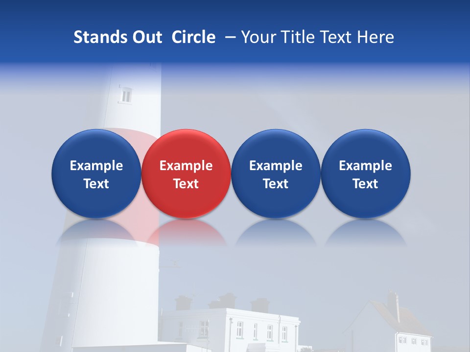 A Red And White Lighthouse With A Blue Sky In The Background PowerPoint Template