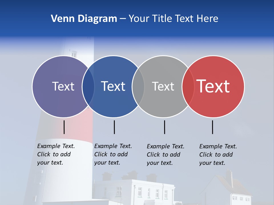 A Red And White Lighthouse With A Blue Sky In The Background PowerPoint Template