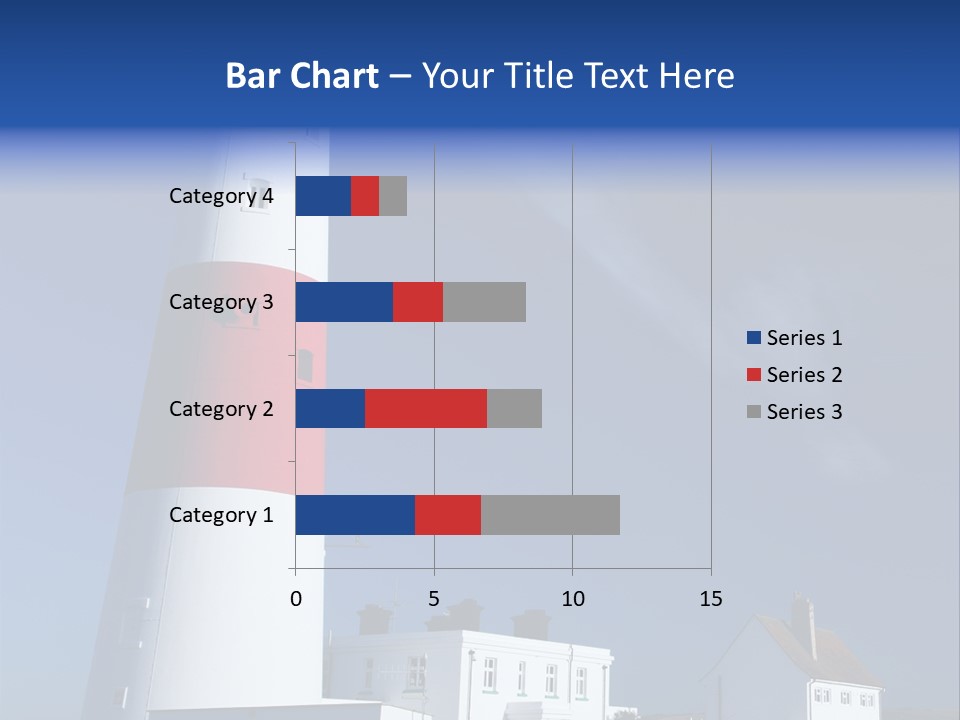 A Red And White Lighthouse With A Blue Sky In The Background PowerPoint Template