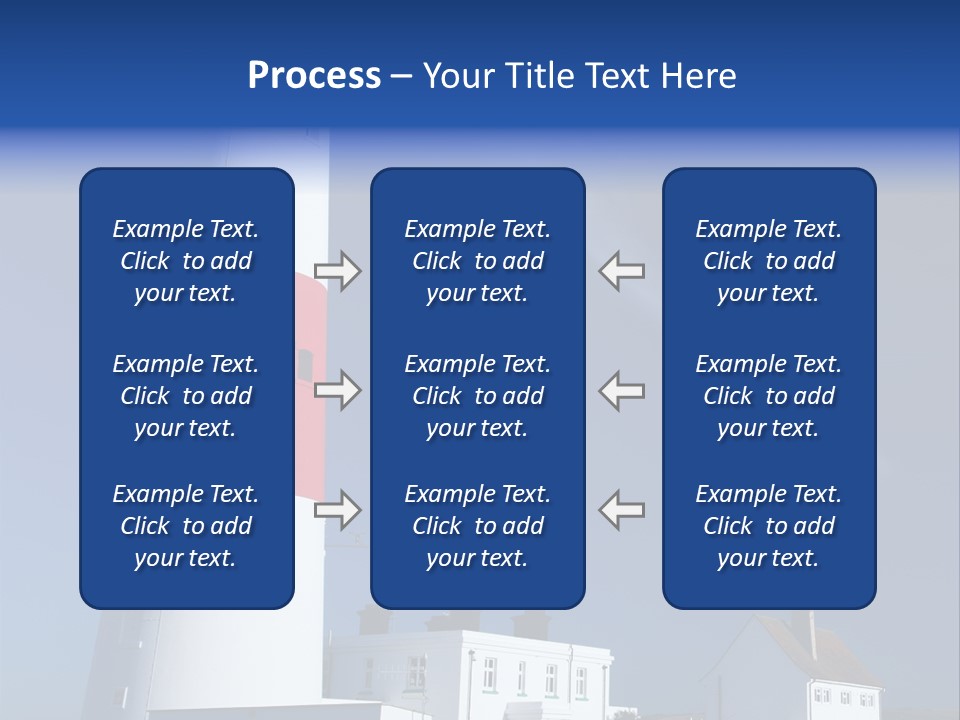 A Red And White Lighthouse With A Blue Sky In The Background PowerPoint Template