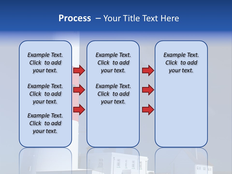 A Red And White Lighthouse With A Blue Sky In The Background PowerPoint Template