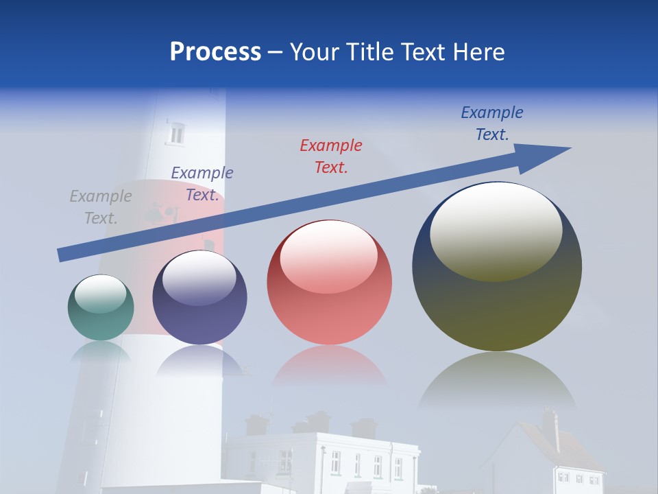 A Red And White Lighthouse With A Blue Sky In The Background PowerPoint Template