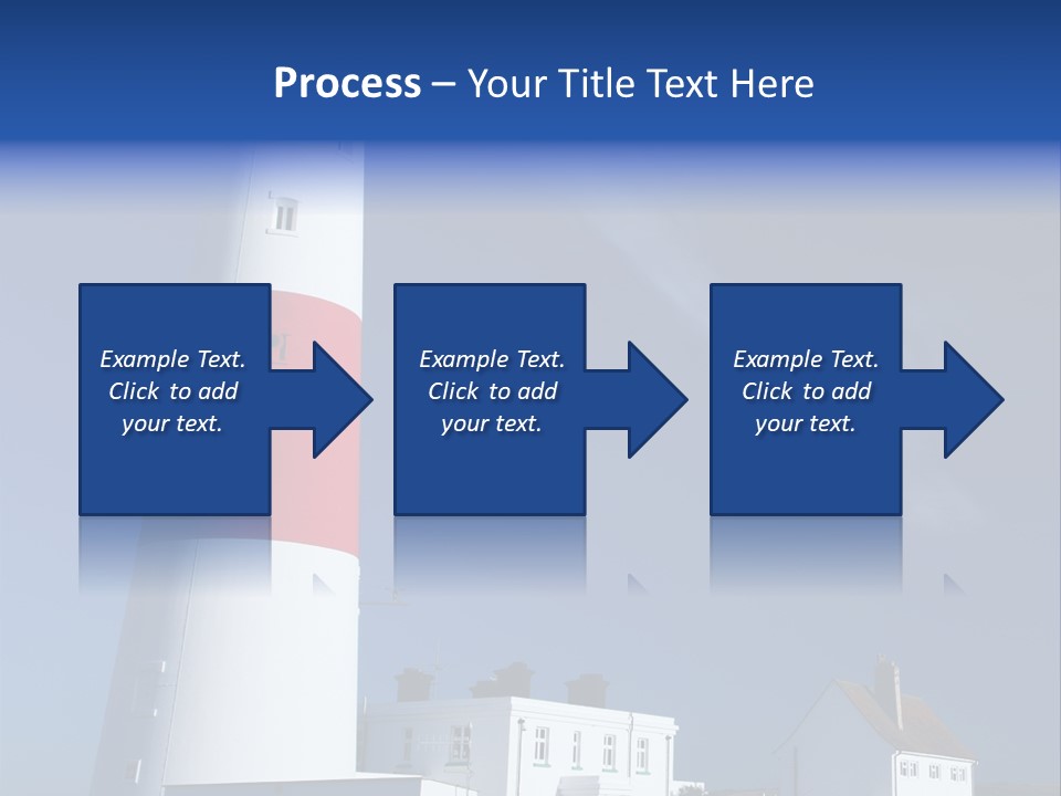 A Red And White Lighthouse With A Blue Sky In The Background PowerPoint Template