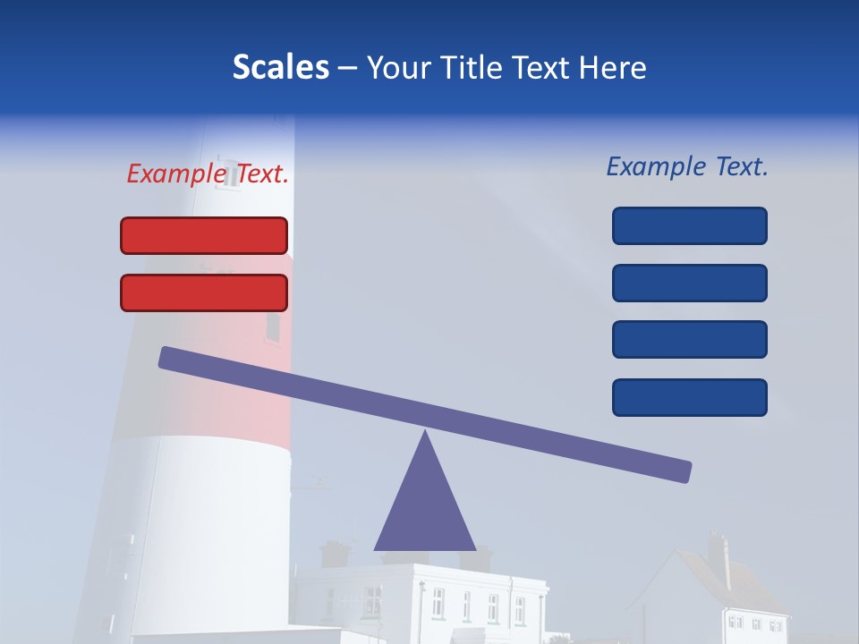 A Red And White Lighthouse With A Blue Sky In The Background PowerPoint Template