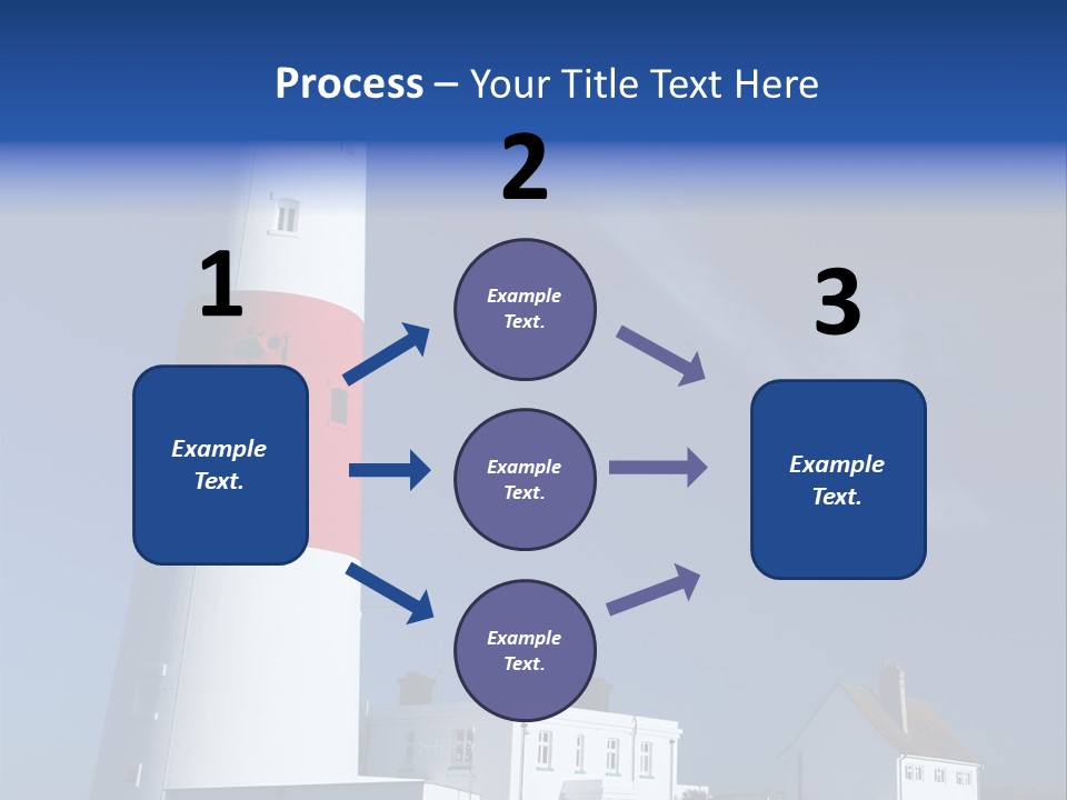 A Red And White Lighthouse With A Blue Sky In The Background PowerPoint Template