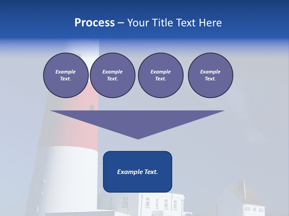 A Red And White Lighthouse With A Blue Sky In The Background PowerPoint Template