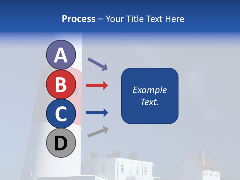 A Red And White Lighthouse With A Blue Sky In The Background PowerPoint Template