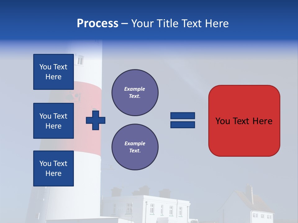 A Red And White Lighthouse With A Blue Sky In The Background PowerPoint Template