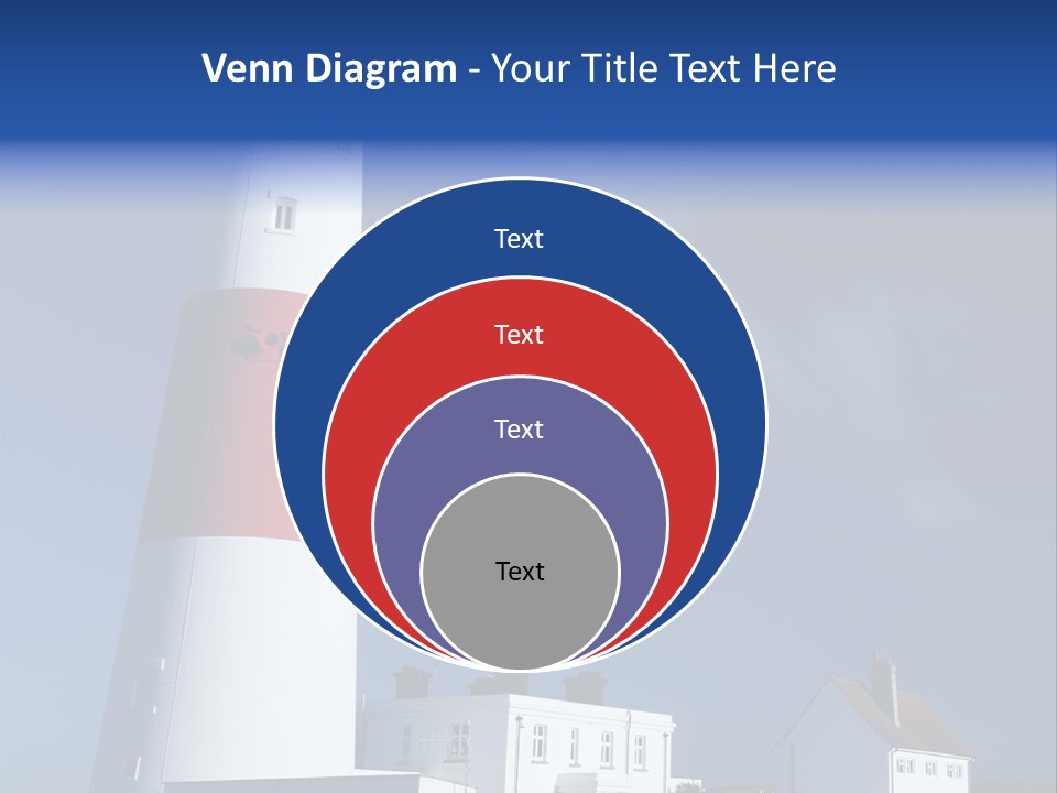 A Red And White Lighthouse With A Blue Sky In The Background PowerPoint Template