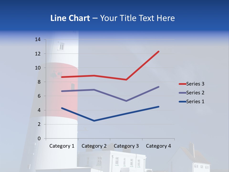 A Red And White Lighthouse With A Blue Sky In The Background PowerPoint Template