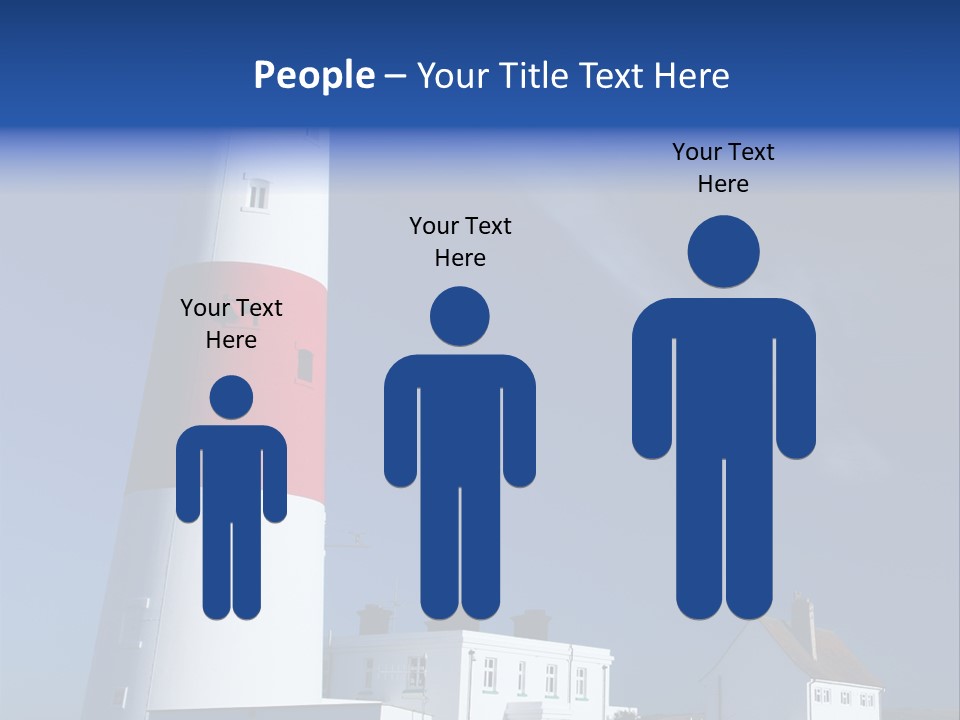 A Red And White Lighthouse With A Blue Sky In The Background PowerPoint Template