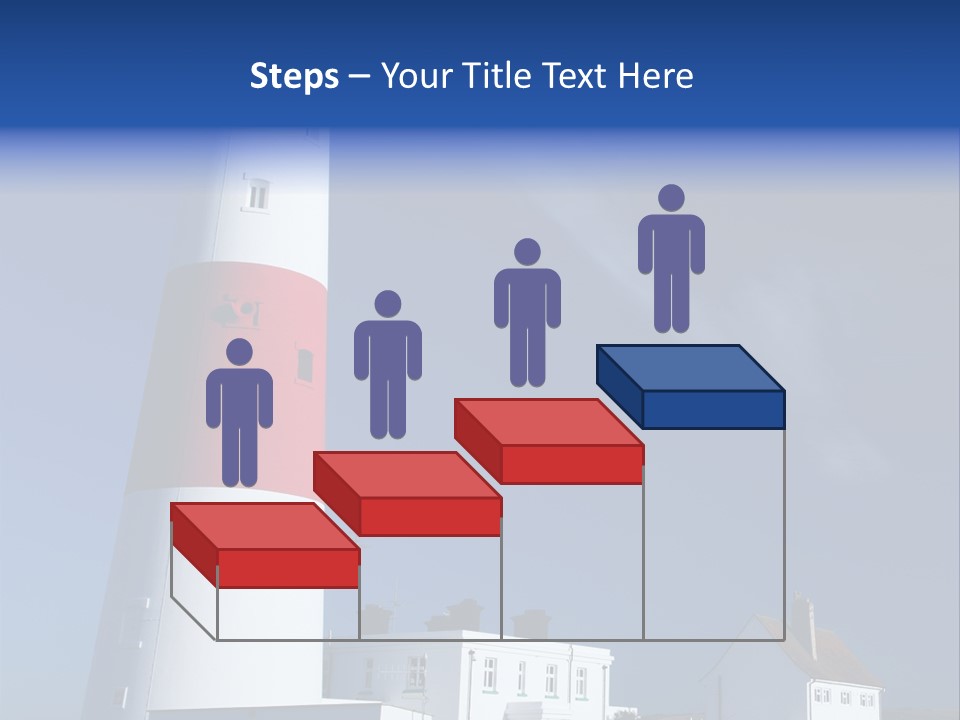 A Red And White Lighthouse With A Blue Sky In The Background PowerPoint Template