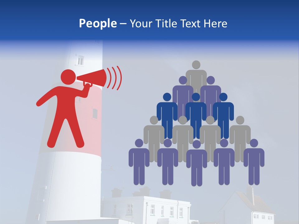 A Red And White Lighthouse With A Blue Sky In The Background PowerPoint Template