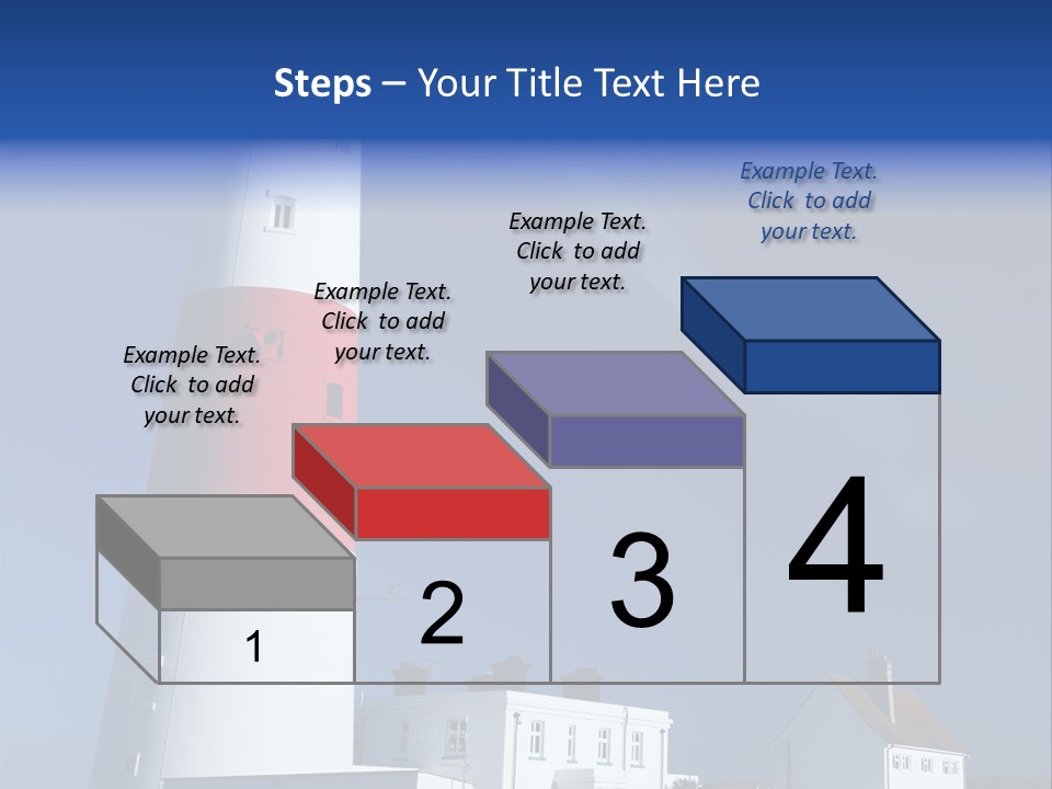 A Red And White Lighthouse With A Blue Sky In The Background PowerPoint Template