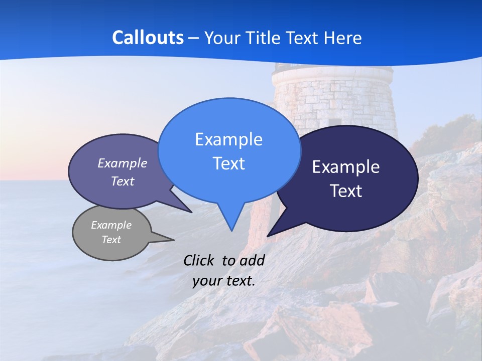 A Lighthouse On A Rocky Shore With The Ocean In The Background PowerPoint Template