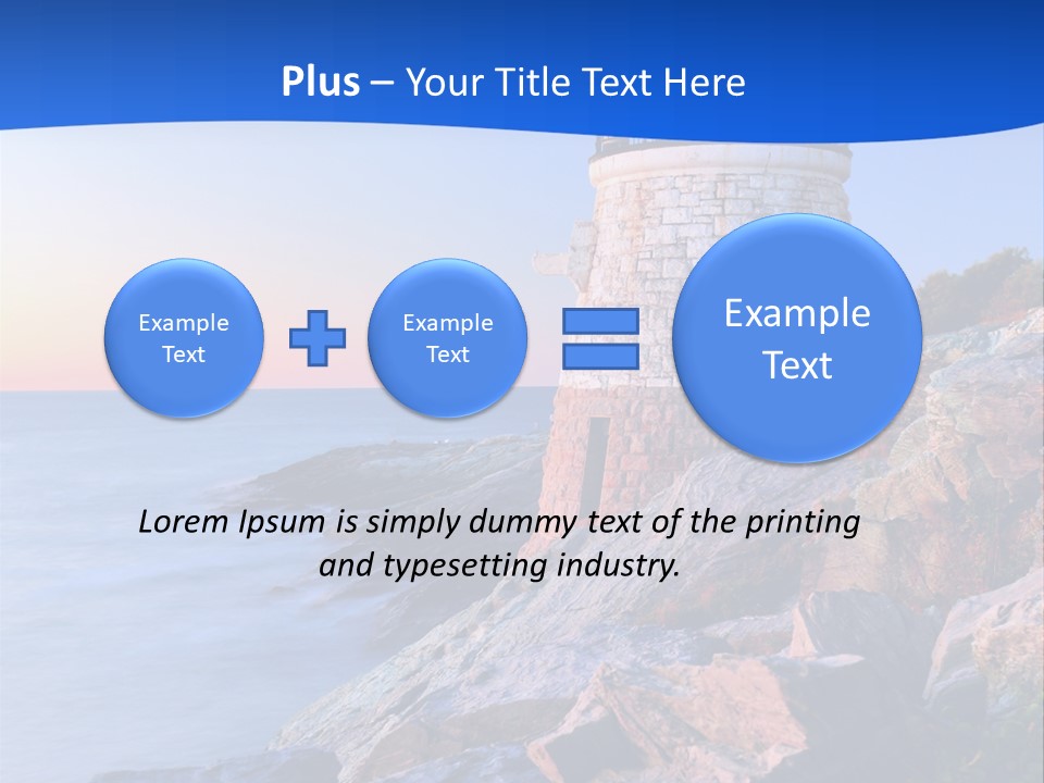 A Lighthouse On A Rocky Shore With The Ocean In The Background PowerPoint Template
