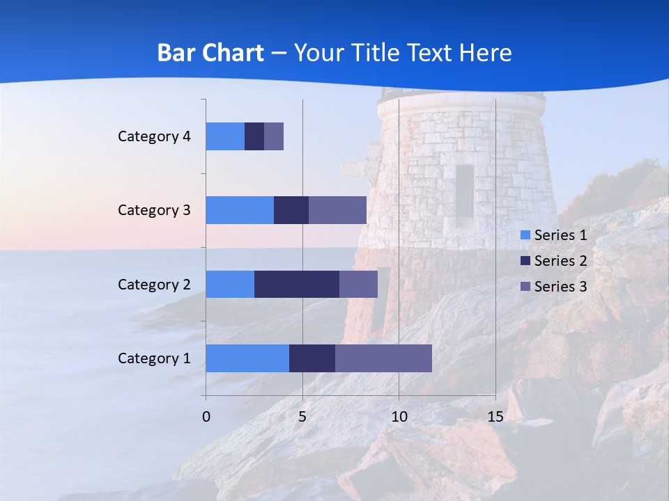 A Lighthouse On A Rocky Shore With The Ocean In The Background PowerPoint Template