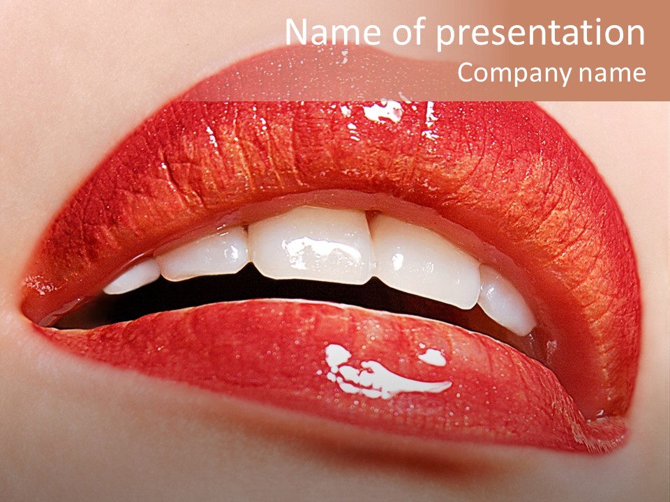 Closeup Model Coral PowerPoint Template