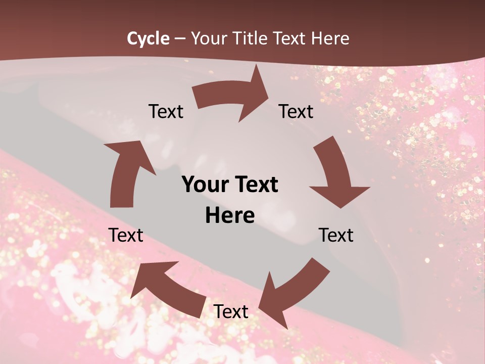 Closeup Lipgloss Mouth PowerPoint Template