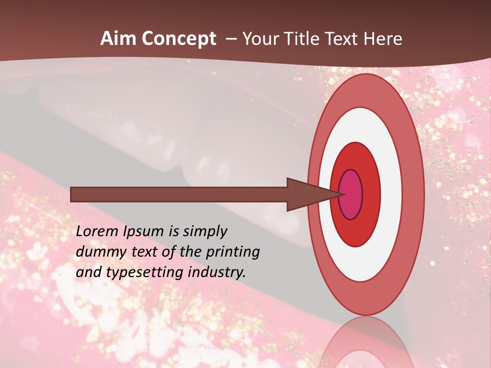 Closeup Lipgloss Mouth PowerPoint Template