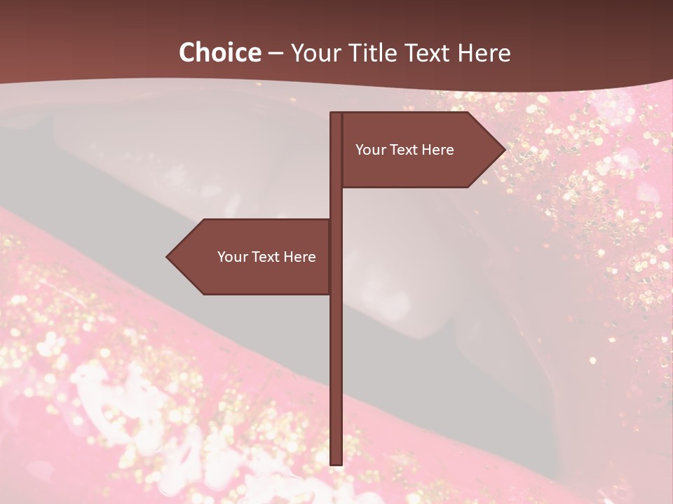 Closeup Lipgloss Mouth PowerPoint Template