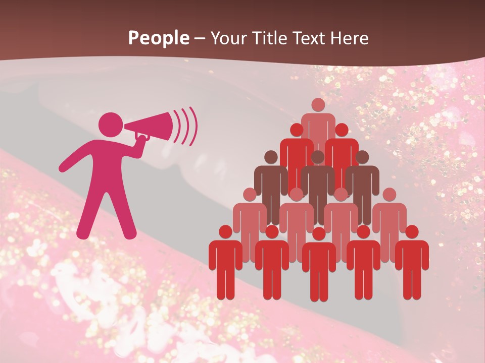 Closeup Lipgloss Mouth PowerPoint Template