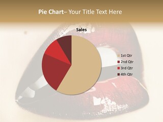 Mouth Model Make Up PowerPoint Template