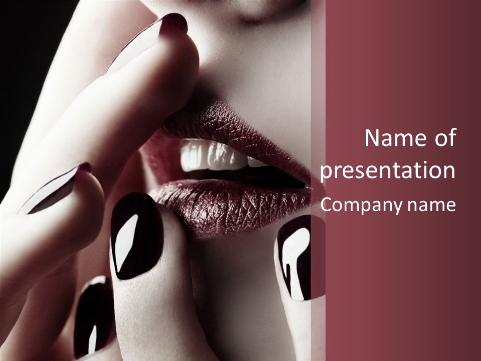 Kiss Sad Erotic PowerPoint Template