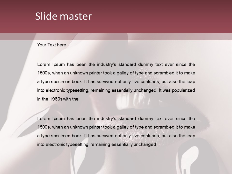 Kiss Sad Erotic PowerPoint Template