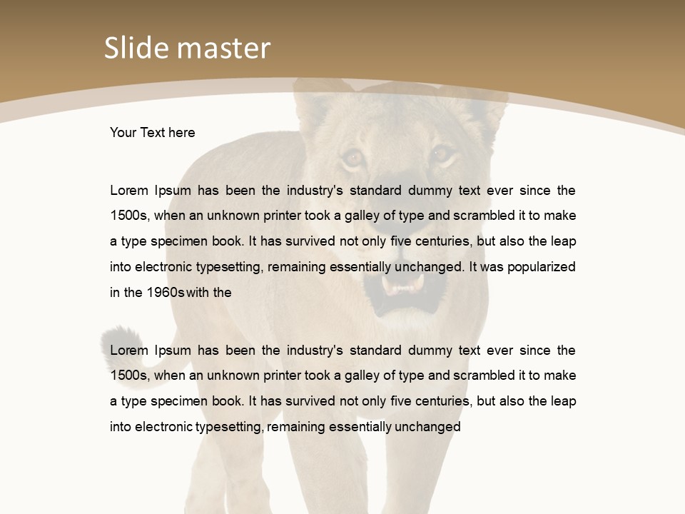 Fur Large Isolated PowerPoint Template