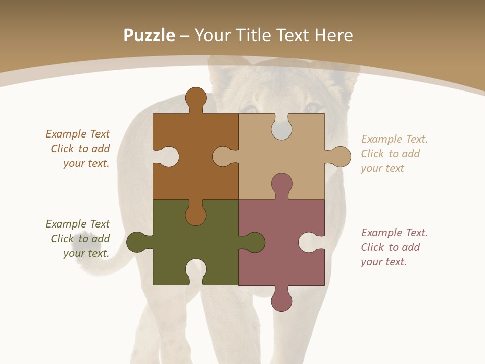 Fur Large Isolated PowerPoint Template