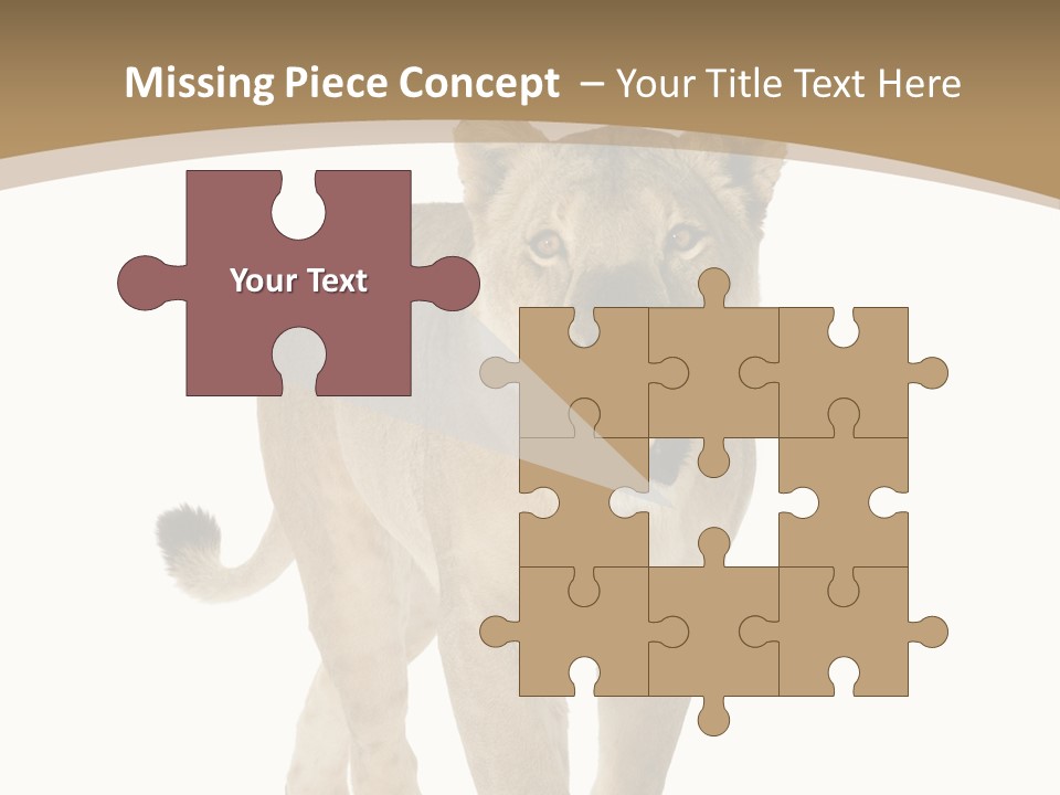 Fur Large Isolated PowerPoint Template