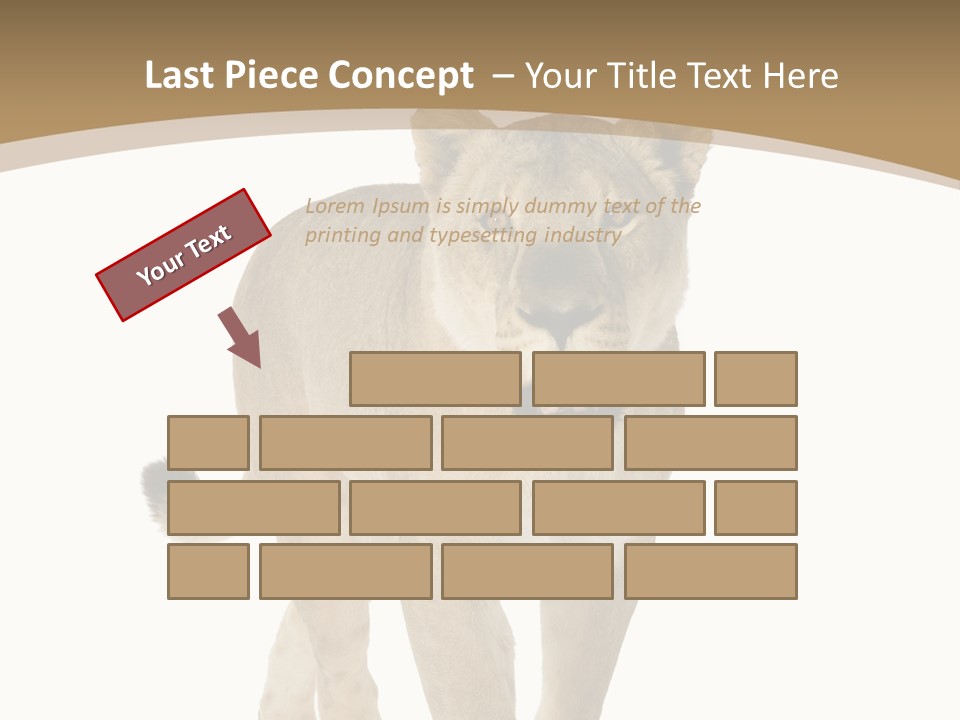 Fur Large Isolated PowerPoint Template