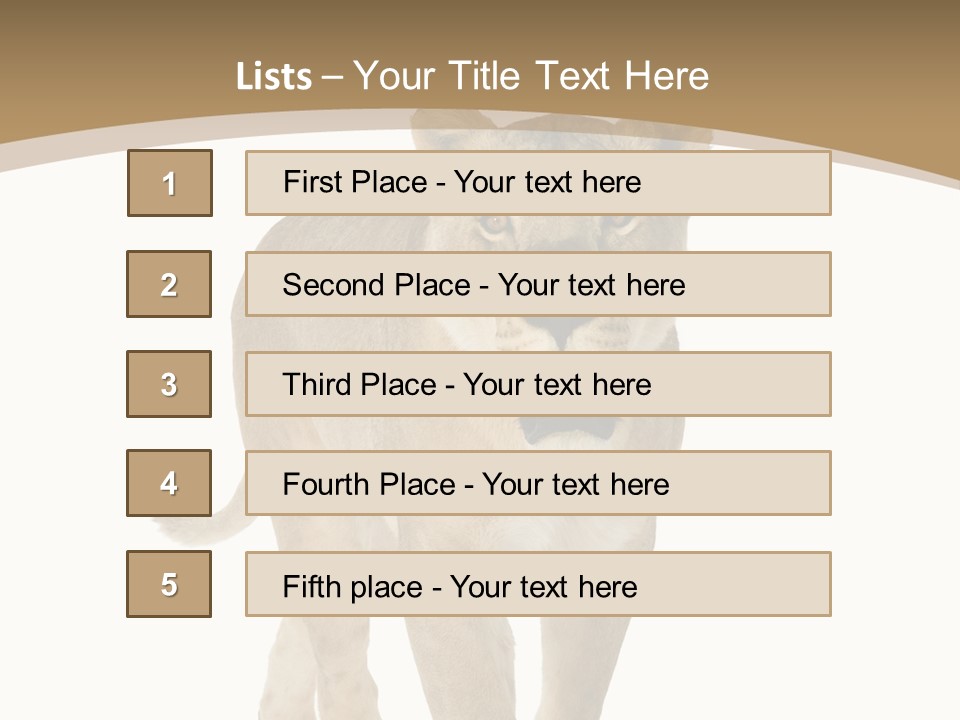 Fur Large Isolated PowerPoint Template