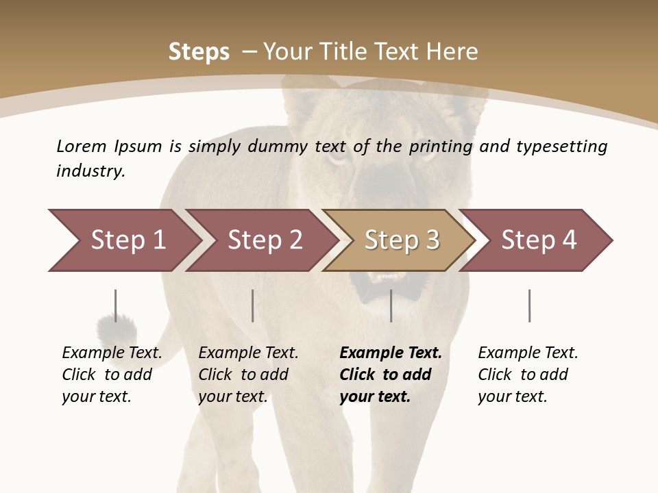 Fur Large Isolated PowerPoint Template