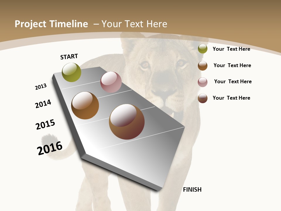 Fur Large Isolated PowerPoint Template