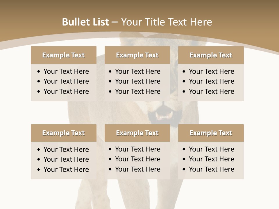 Fur Large Isolated PowerPoint Template