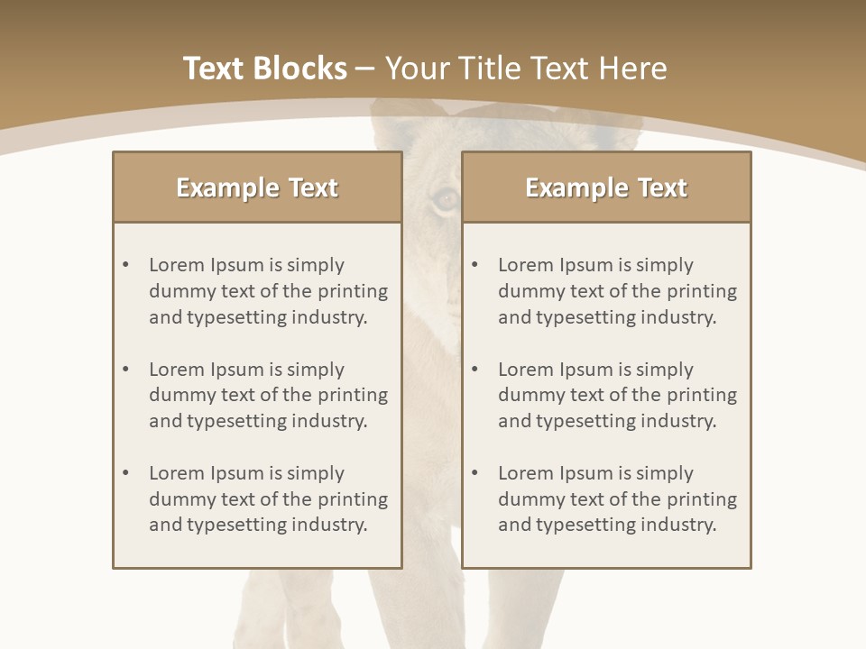 Fur Large Isolated PowerPoint Template
