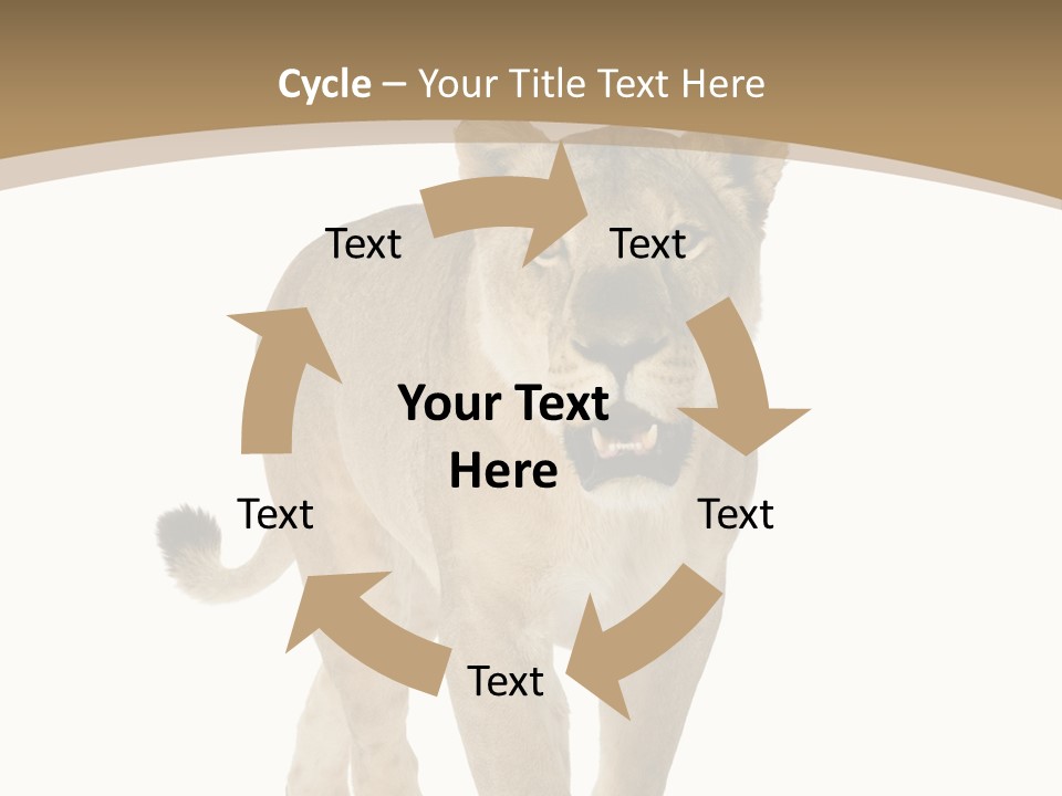 Fur Large Isolated PowerPoint Template